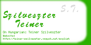 szilveszter teiner business card